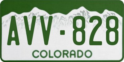 CO license plate AVV828