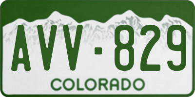 CO license plate AVV829