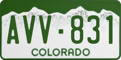 CO license plate AVV831