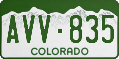 CO license plate AVV835