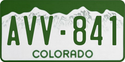 CO license plate AVV841