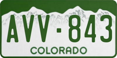 CO license plate AVV843