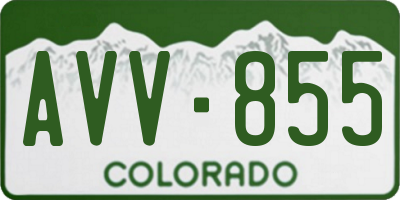 CO license plate AVV855