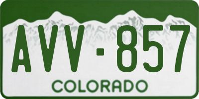 CO license plate AVV857