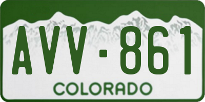 CO license plate AVV861