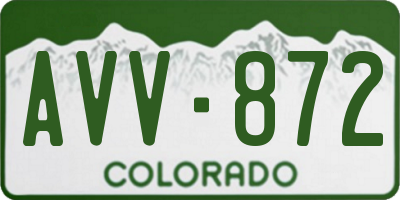 CO license plate AVV872