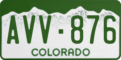 CO license plate AVV876