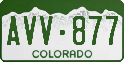 CO license plate AVV877