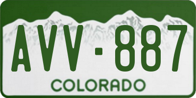 CO license plate AVV887