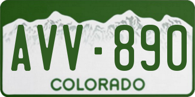 CO license plate AVV890