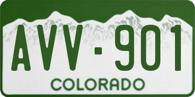 CO license plate AVV901