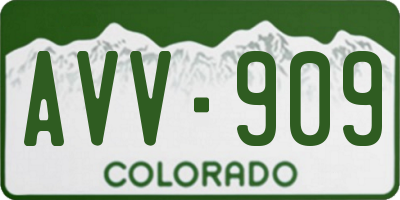 CO license plate AVV909