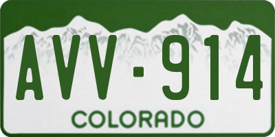 CO license plate AVV914
