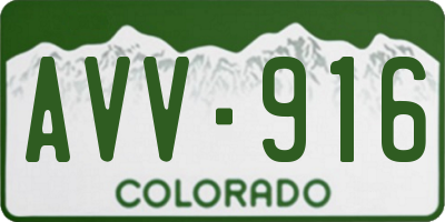 CO license plate AVV916