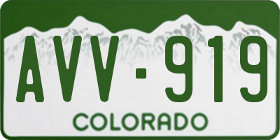 CO license plate AVV919