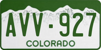 CO license plate AVV927