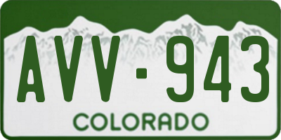 CO license plate AVV943