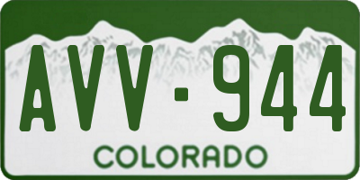 CO license plate AVV944