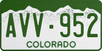 CO license plate AVV952