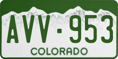 CO license plate AVV953