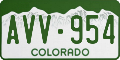 CO license plate AVV954