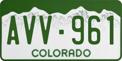CO license plate AVV961