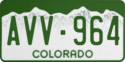 CO license plate AVV964