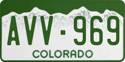 CO license plate AVV969