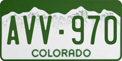 CO license plate AVV970