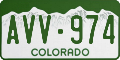 CO license plate AVV974