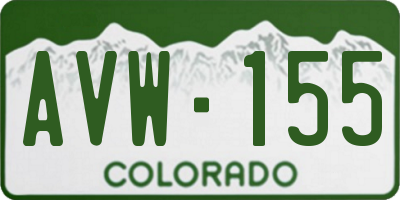 CO license plate AVW155