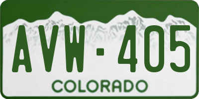 CO license plate AVW405