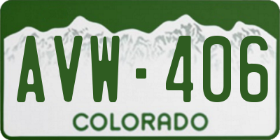 CO license plate AVW406