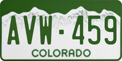 CO license plate AVW459
