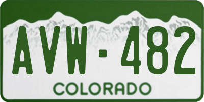 CO license plate AVW482