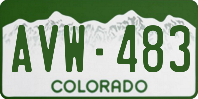 CO license plate AVW483