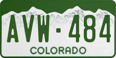 CO license plate AVW484