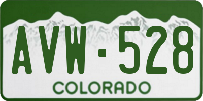 CO license plate AVW528