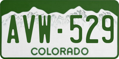 CO license plate AVW529