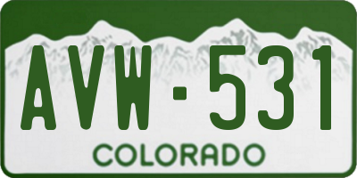 CO license plate AVW531