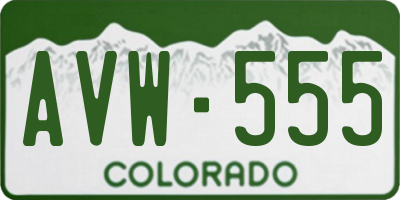 CO license plate AVW555