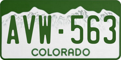 CO license plate AVW563