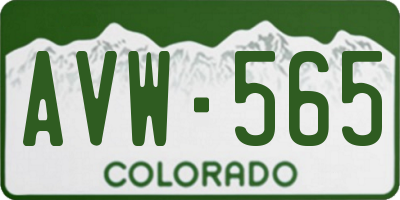 CO license plate AVW565