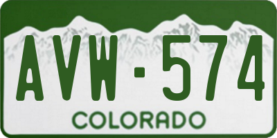 CO license plate AVW574