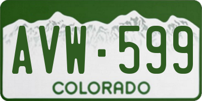 CO license plate AVW599