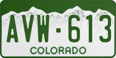 CO license plate AVW613