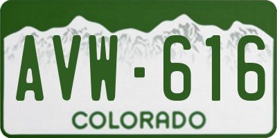 CO license plate AVW616