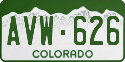 CO license plate AVW626