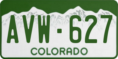CO license plate AVW627