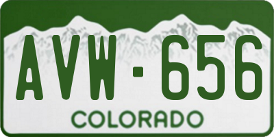 CO license plate AVW656